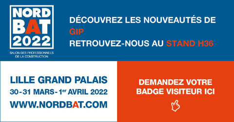 BatiGip Nord - salon NordBat 2022 du 30/03 au 01/04 à Lille Grand Palais