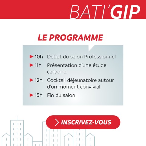 Les industriels membres du GIP Nord vous donnent rendez-vous pour le traditionnel Salon BATIGIP !